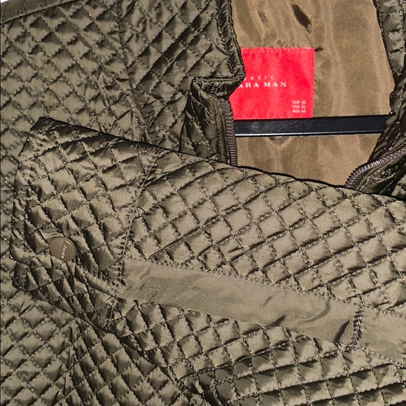 Zara Hunter Green Bomber Jacket - Picture 4 of 5